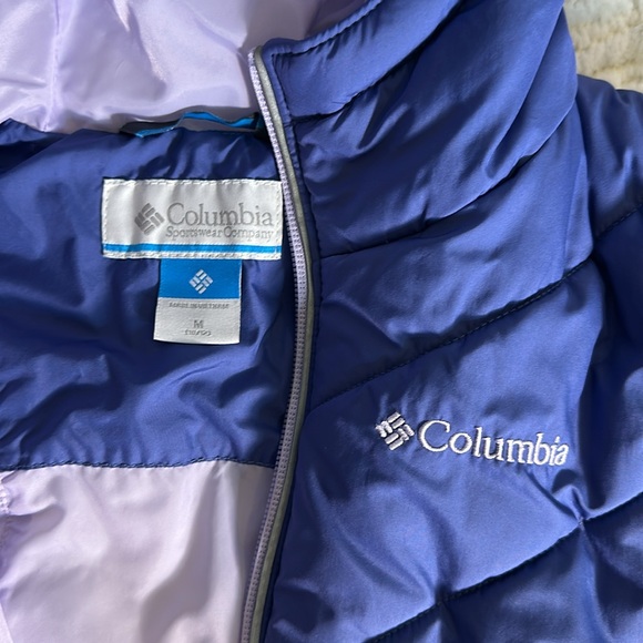 Columbia Blue Hooded puffer Jacket youth sz M(10-12) - Picture 2 of 13